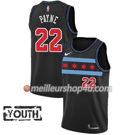 Maillot Basket Enfant Chicago Bulls Cameron Payne 22 2018-19 Nike City Edition Noir Swingman